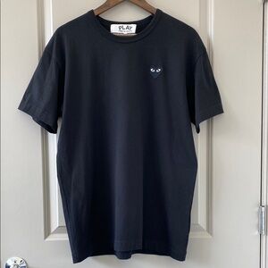 Comme des Garcons PLAY Black Tee with Heart Emblem
